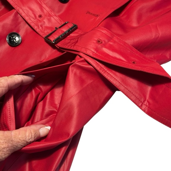 NWT BUDUTURRY Red Polyester Short Sleeve Raincoat Sz Lrg - Picture 8 of 12